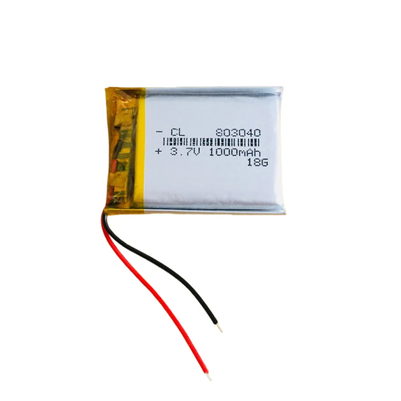 803040 card speaker 3.7V polymer lithium battery, large-capacity Bluetooth speaker 1000mAh