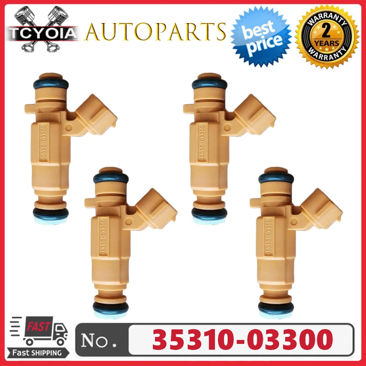 

4 шт./лот, топливная форсунка 3531003300 для Hyundai Accent Verna Pony Kia Rio 1.4L 2017-2022, автомобильные аксессуары 35310-03300