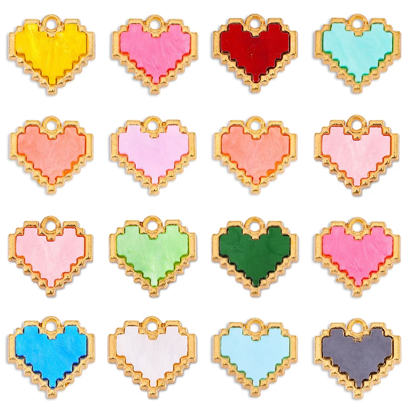 20Pcs Großhandel Süße Bunte Acryl Liebe Herz Anhänger für Paar Armband Halskette Handgemachte Liefert DIY Telefon Charme, Der