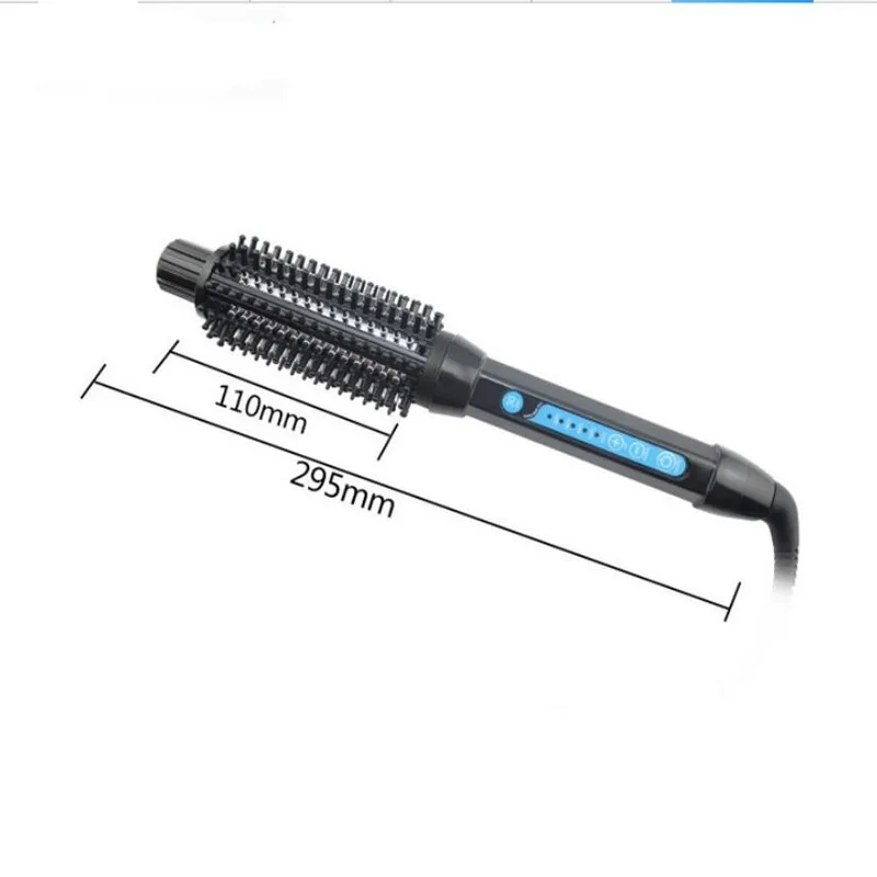 Spazzola elettrica per bigodino per capelli Piastra per capelli in ceramica Pettine rotondo Bacchetta di ferro Acconciatura Spazzola per capelli arricciata a botte più liscia per calore veloce setoso