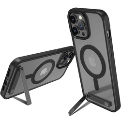 Magnetic Mobile Phone Case with Stand for iPhone 14 Plus 15 13 Pro Max 12 11 Cases Protective Apple Cover with Metal Kickstand