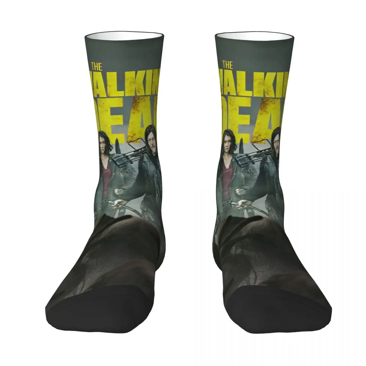 Men Socks The Walking Dead Stockings Autumn Gothic High Quality Socks Graphic Running Sports Non Slip Socks