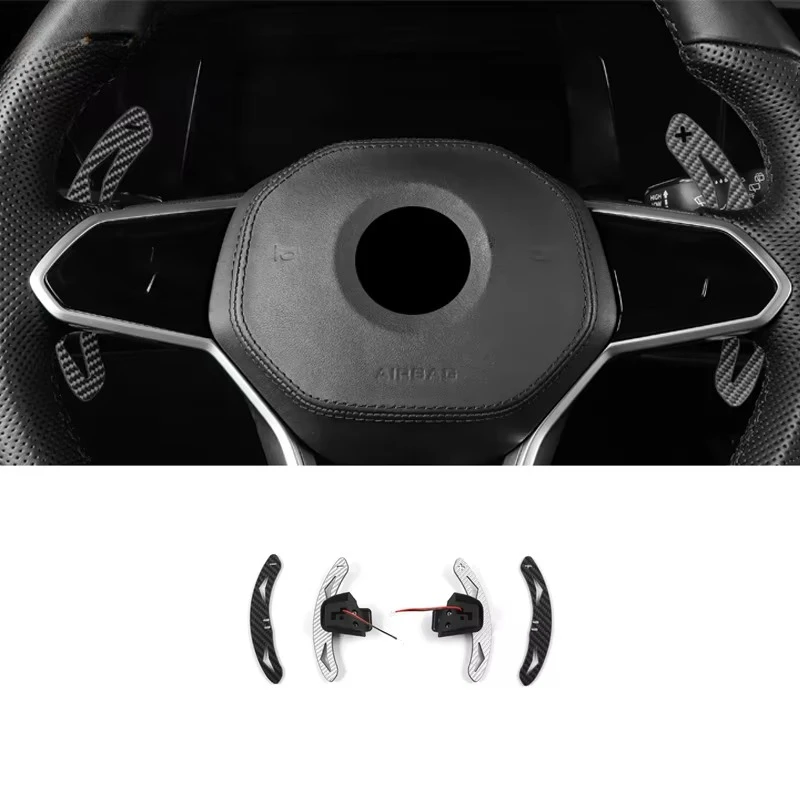 

Car Accessories Madtrace Style Carbon Fiber Replacement Steering Wheel Magnetic Shift Paddle for vw Golf 8 Mk8 gti R-Line