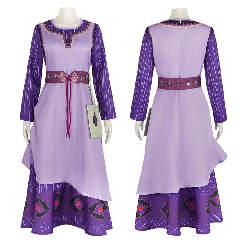 Magic Girls Cosplay Princess Wish Asha Dress for Children Christmas Kids Adult Birthday Party Gifta;3,v'5.t;8, view 4