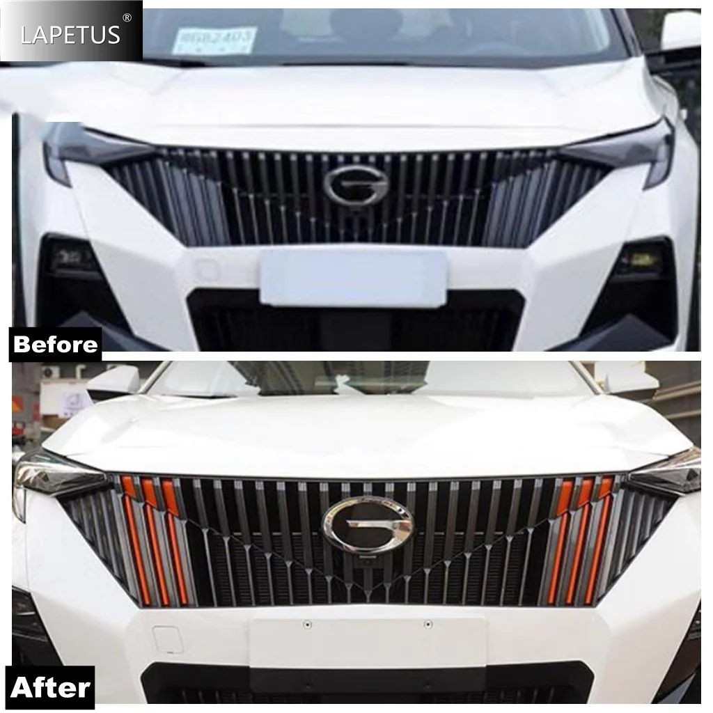 

12PCS For Trumpchi GAC GS3 2024 2025 Car Front Grille Modification Fog Lamp Frame Trim Stripes Modification Styling Accessories