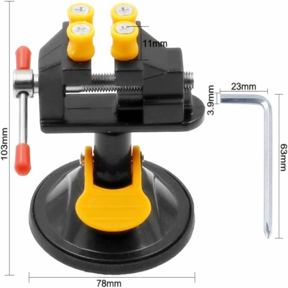 Mini prensa de taladro con ventosa, tornillo de mesa ajustable giratorio 360, Banco de mesa, herramienta de Clip para joyería Nuclear