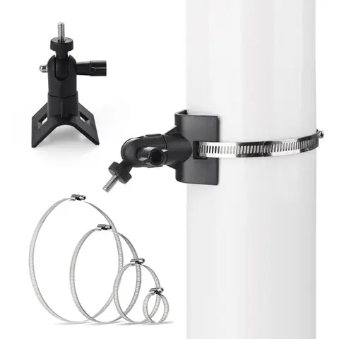 Staffa per tubo di montaggio universale regolabile per telecamere Ring Eufy e Arlo Rotazione a 360° e vestibilità versatile