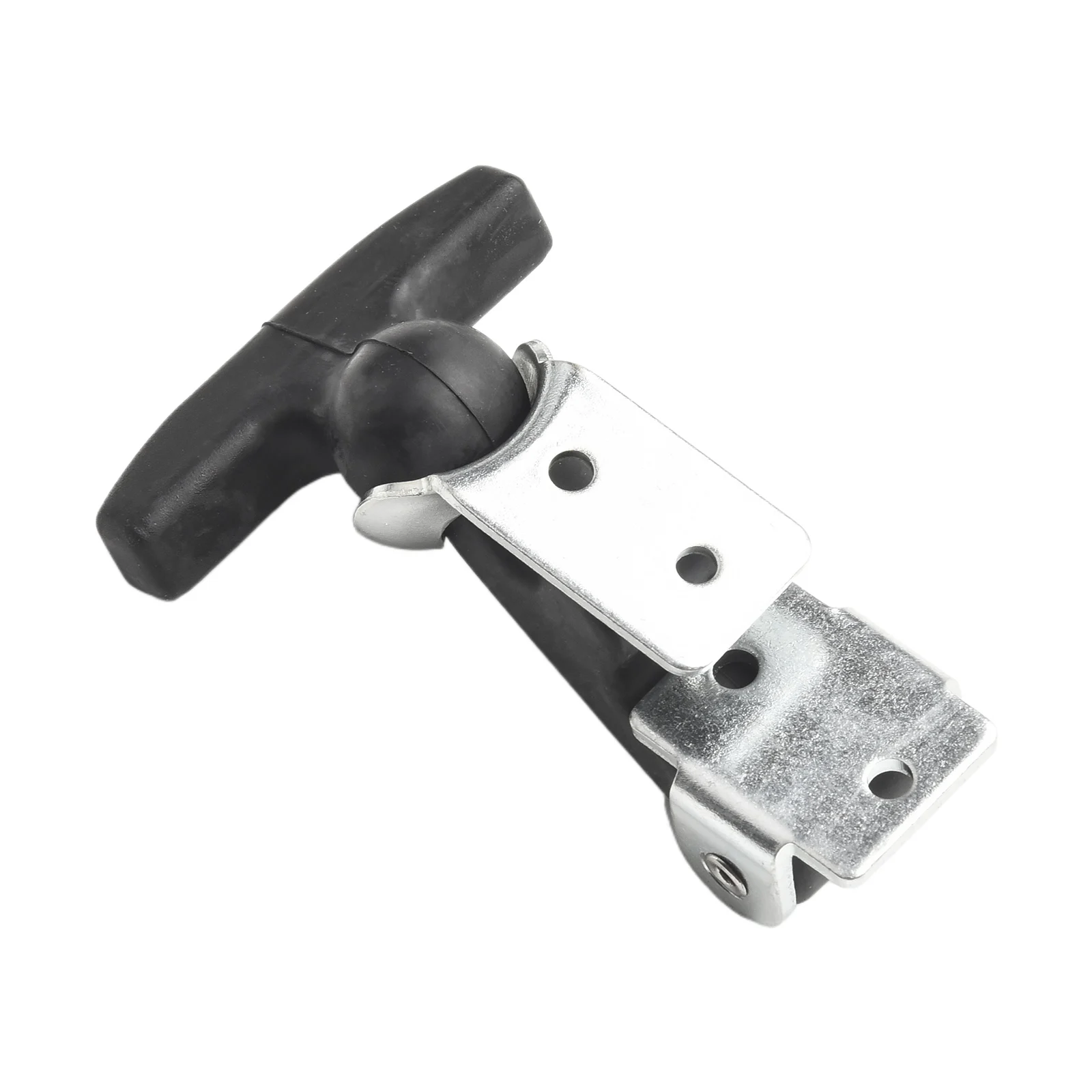 1PC Latches With Brackets Stainless Steel Rubber Elastic Shock-absorbing T-buckle Hood Catch 4.7 Inch Flexible T Handle Hasp