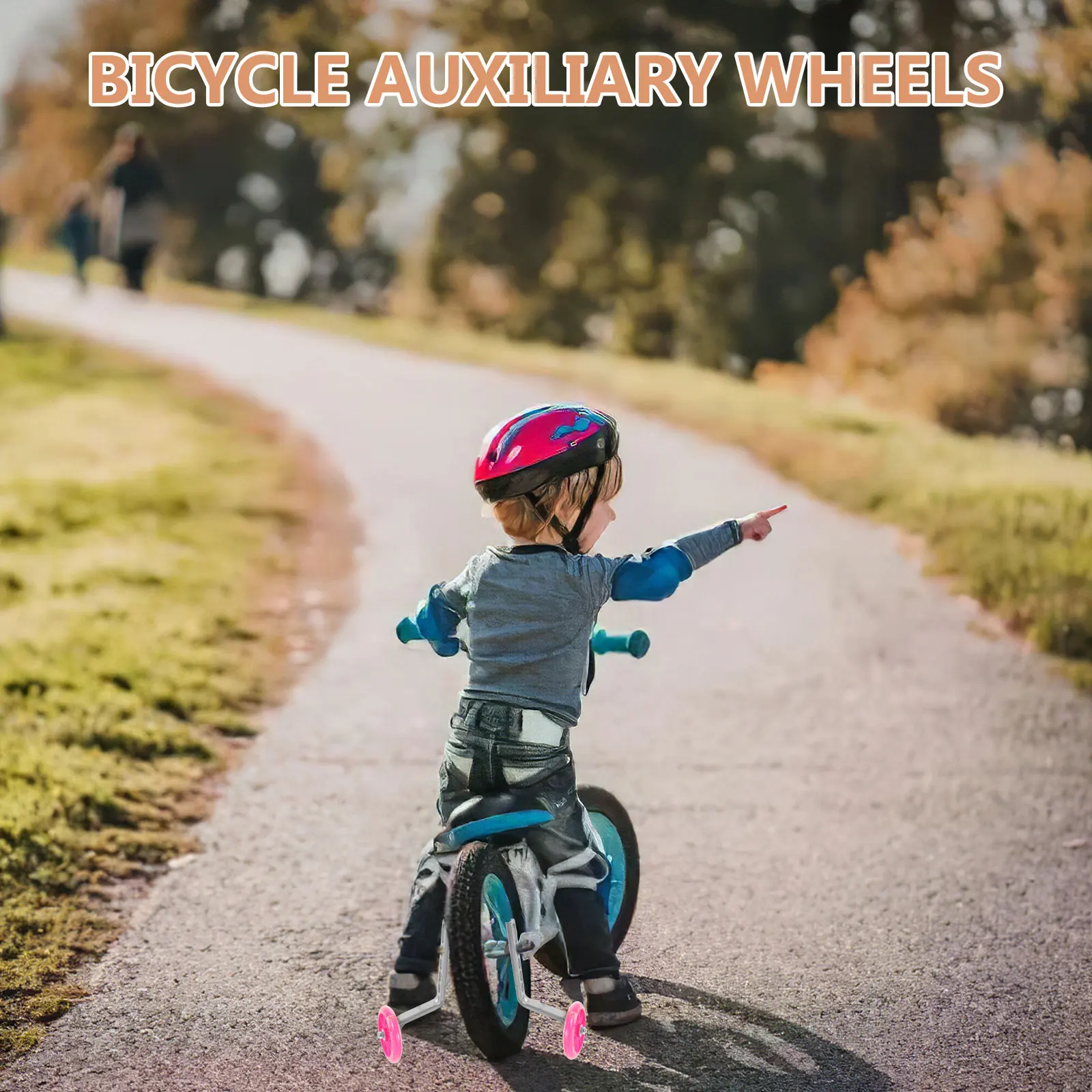 

1 set Flashing LED Training for Kids Bike Stabilizers Glow Anti Wear Resistant Auxiliary Wheels Safe for Children