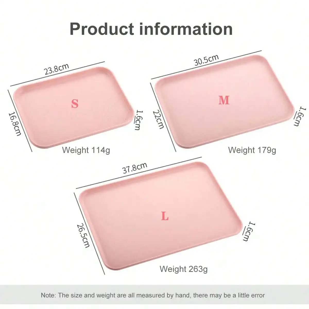 1 PC Solid color rectangular plastic tray dinner plate red wine beverage coffee tray household supplies kitchen bar supplies