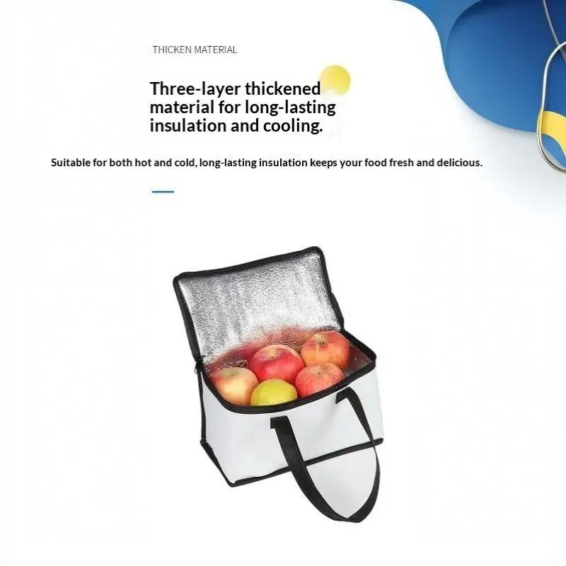 Folding Portable Insulated Ice Cooler Bag Waterproof Reusable Thermal Tote for Lunch Storage Beer Delivery Picnic Daily Use