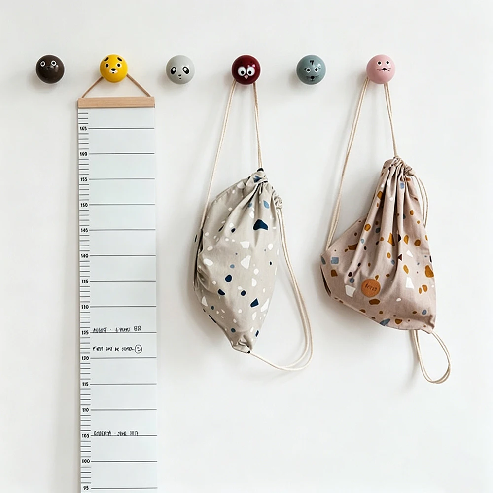 INS Style Children Height Ruler Canvas Hanging Growth Chart Kids Room Wall Decor Decorative Baby Photography Props Height Ruler