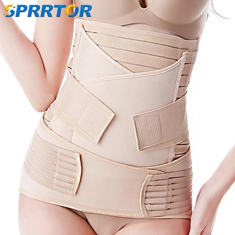 Postpartum Belly Band Belt 3In1 Wrap Girdle,C Section Post Pregnancy Support Recovery Abdominal Pelvis,Body Shaper Waist Trainer