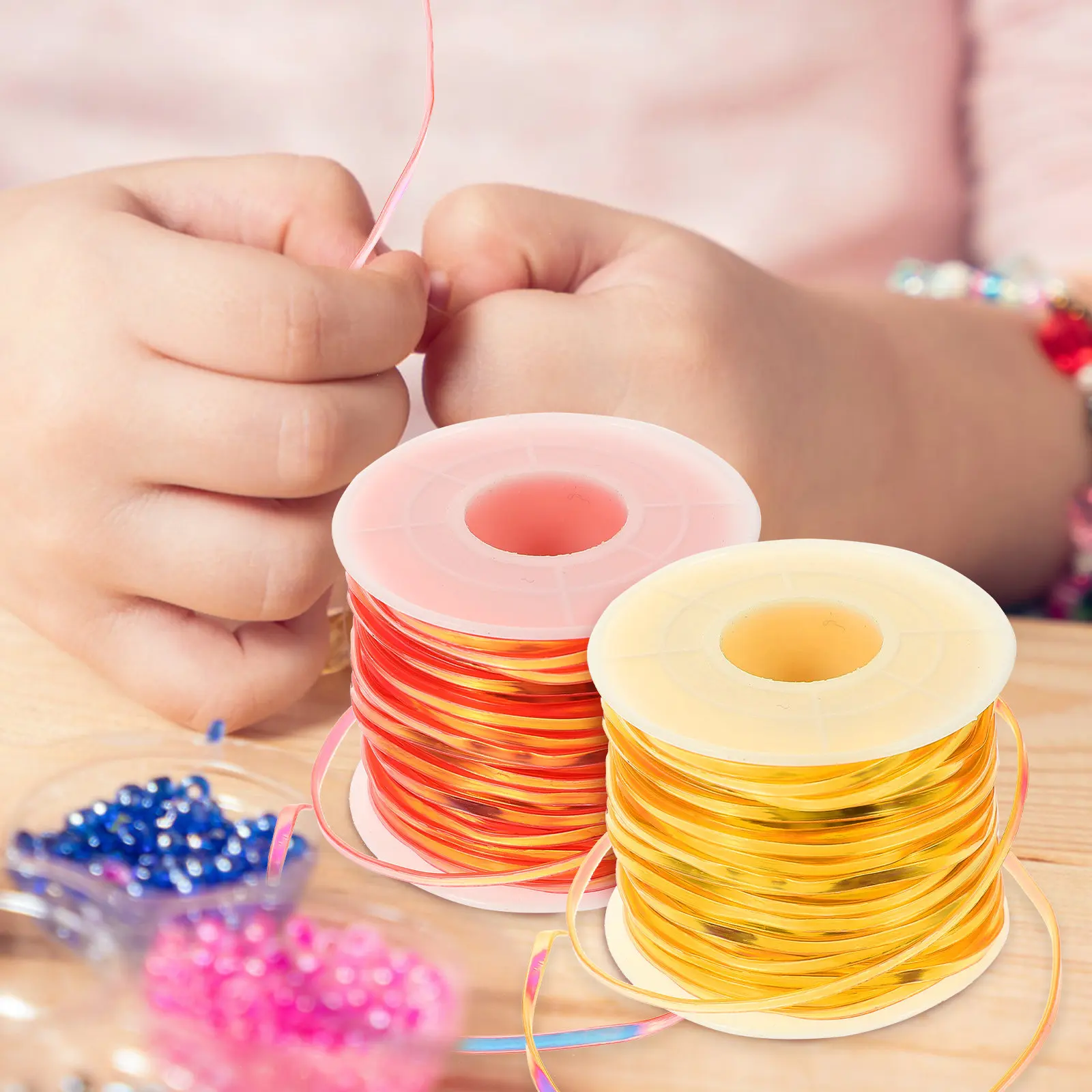 

Набор для изготовления браслетов и ожерелий своими руками: 36 цветов, прочные пластиковые шнуры для плетения, для брелоков, украшений и поделок