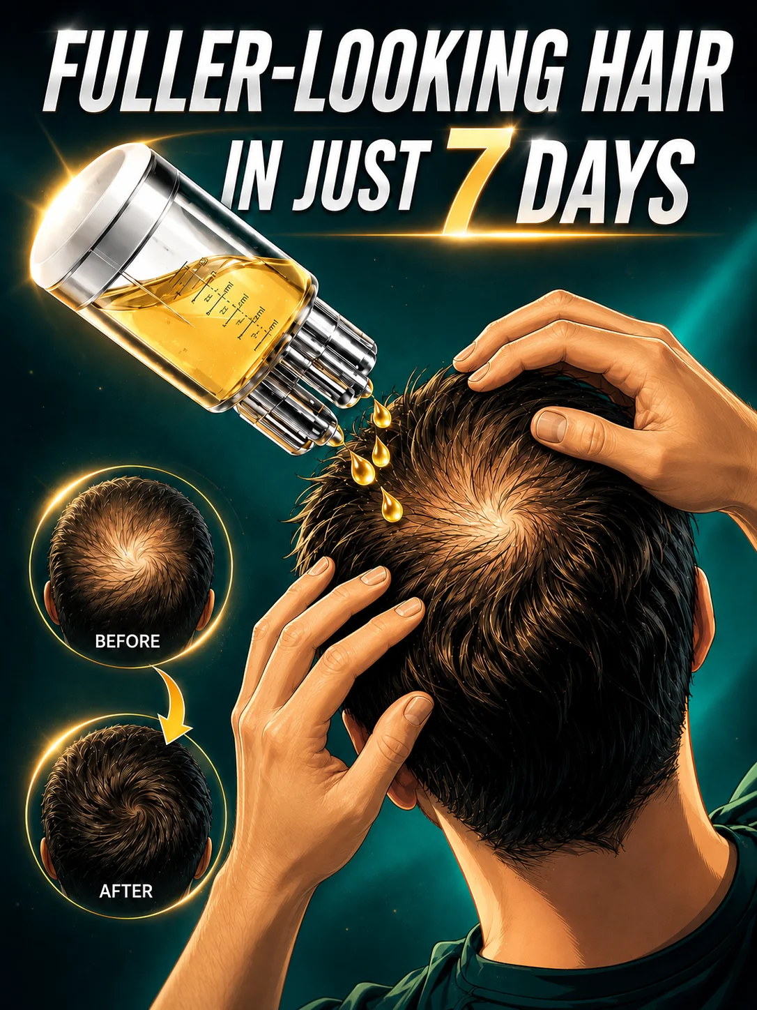Hair & Scalp Care Serum with Applicator, Precision Root Care Nourishing Scalp Essence for Men & Women
