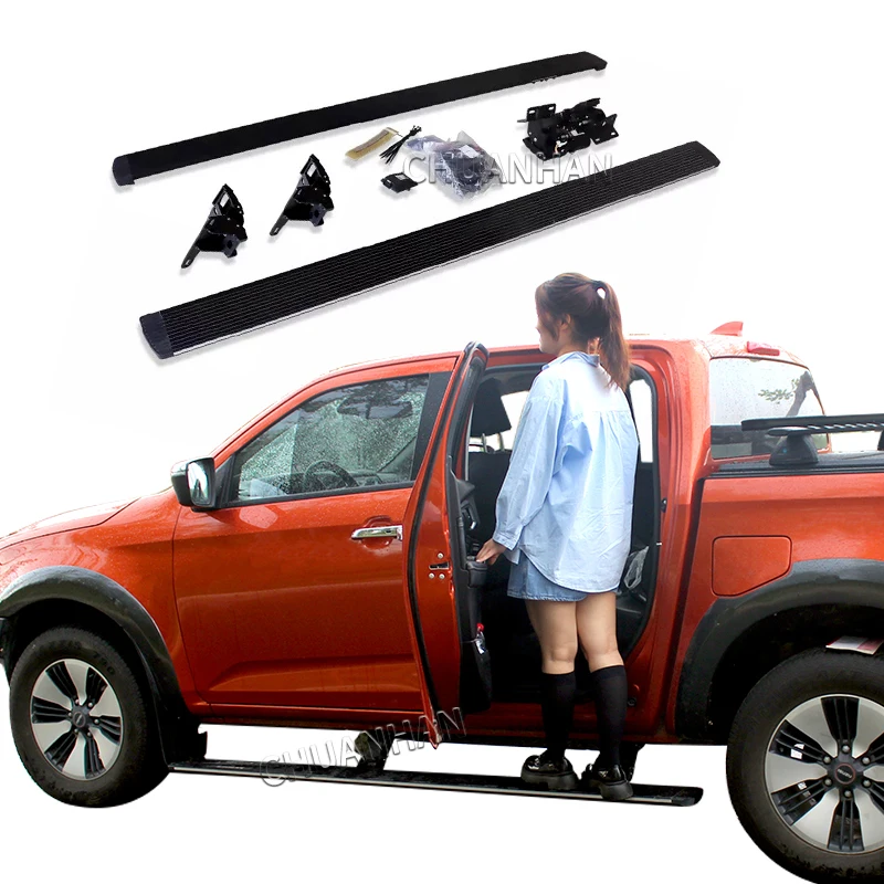 

Electric Running Boards Aluminium Folding Side Steps for Hilux for Vigo Revo Rocco Compatible for Land Cruiser Tacoma Tundra