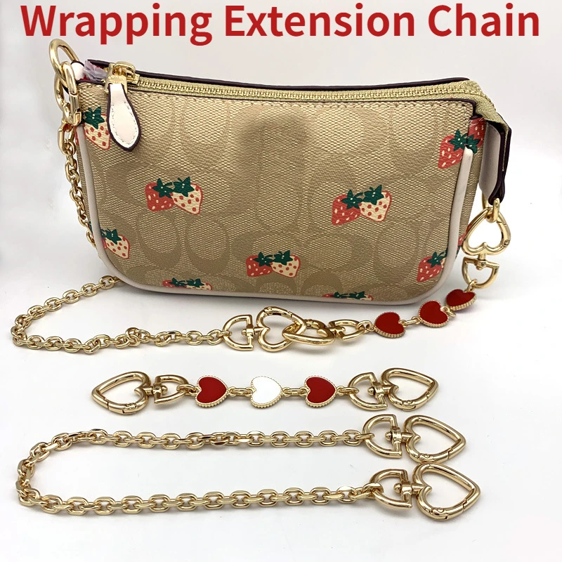 Bag Chain Strap Extender Heart-shaped Hanging Replacement Chain For Purse Clutch Handbag Bag Extension Chain Bag Accessories