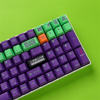 Eva 01 Primer Keycaps PBT for 60/64/84/8798/108 and other gaming mechanical keyboards MX Switch purple keycaps