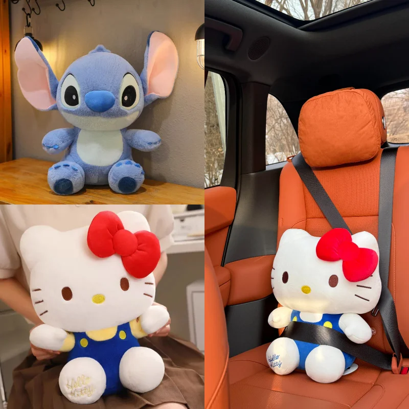 Stitch & Hello Kitty Pluche Poppen Anime Speelgoed Zacht Kussen Leuke Cartoon Gezellige Ornament Kinder Kerst Meisje Cadeau