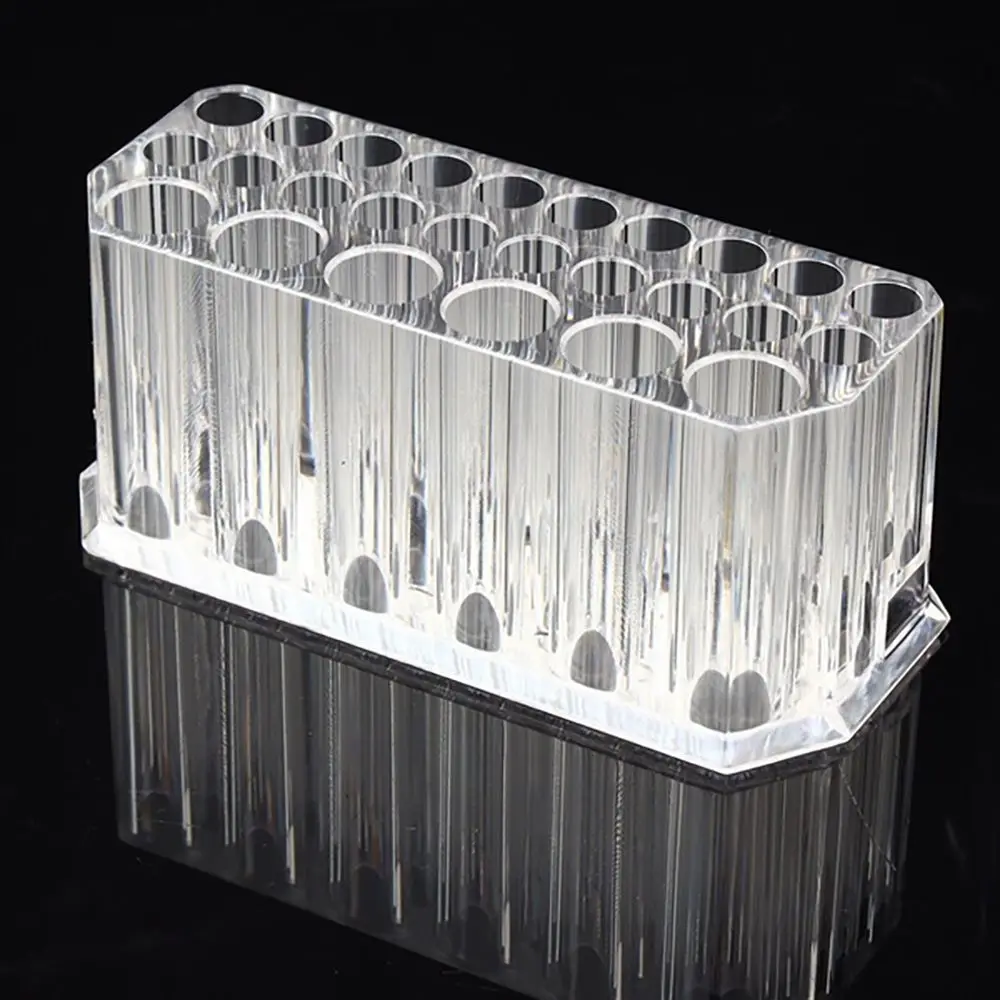 26 Holes Acrylic Lipstick Holder Perfume Jewelry Box Display Stand Cosmetic Organizer Makeup Brush Holder Storage Box