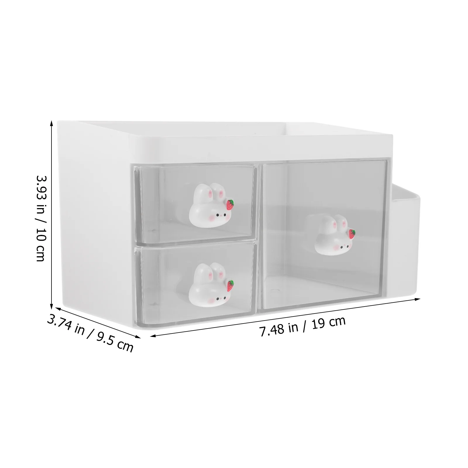 

Desk Organizer Plastic Stationery Holder Compact Large Capacity Pen Pencil Storage Box Clear Desktop Organizer for Office Study