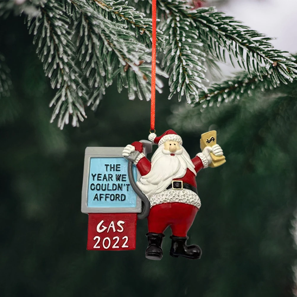 

2025 New Petrol Santa Claus Christmas Tree Pendant Resin Craft Ornament Christmas accessories