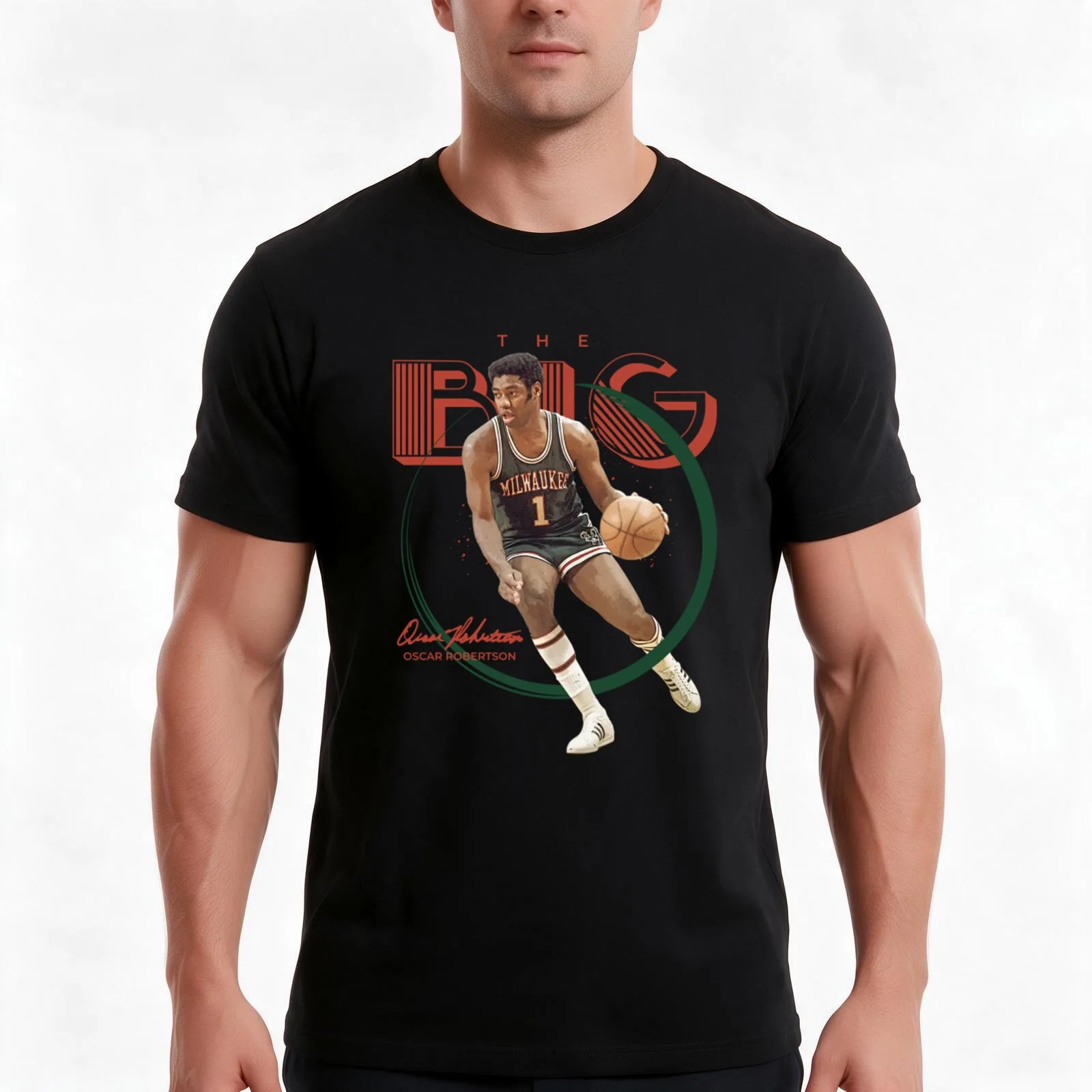 Oscar Robertson T-Shirt Summer Casual Cotton Tee Oversized Streetwear Tops Vintage Graphic Print Loose Fit Short Sleeve