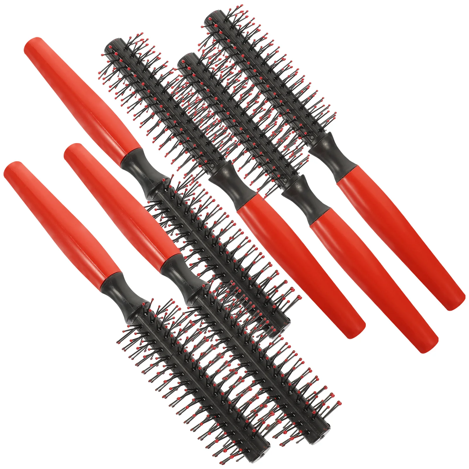

6 Pcs Roller Comb Small Round Hairbrush PP Detangling Combs Women Anti Static Blow Dry Brush Hairdressing Tools Cushion