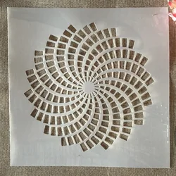 30*30cm Geometry Windmill Cyclone DIY Layering Stencils Wall Painting Scrapbook Coloring Embossing Album Decorative Template