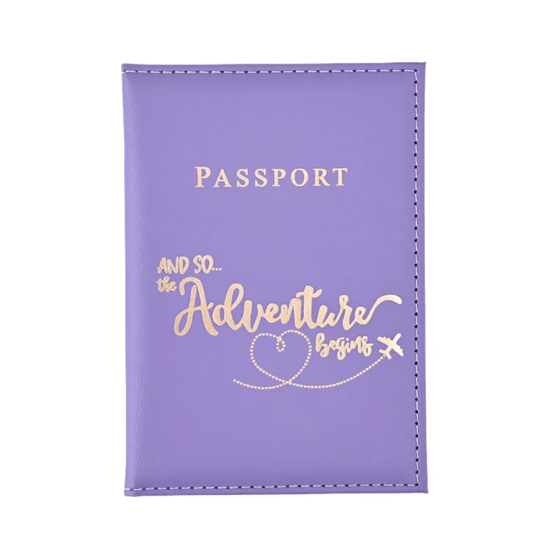 1PCS Passport Cover Bag For Women Men Pu Leathaer Fashion Travel Passport Holder Case ID Name Business Cards Protector Pouch