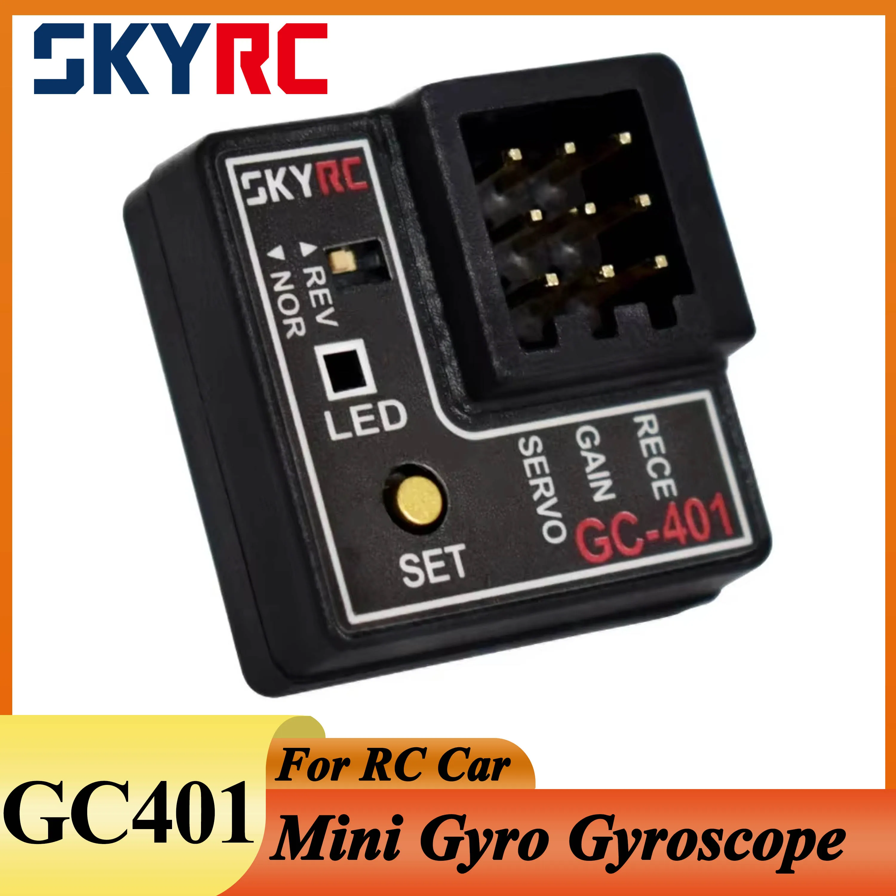 SKYRC GC401 Gyro Sensor 4-8.4V Gyroscope for RC Racing Car Drift Car Steering Output Corrective Integrat Compact Upgrade Version