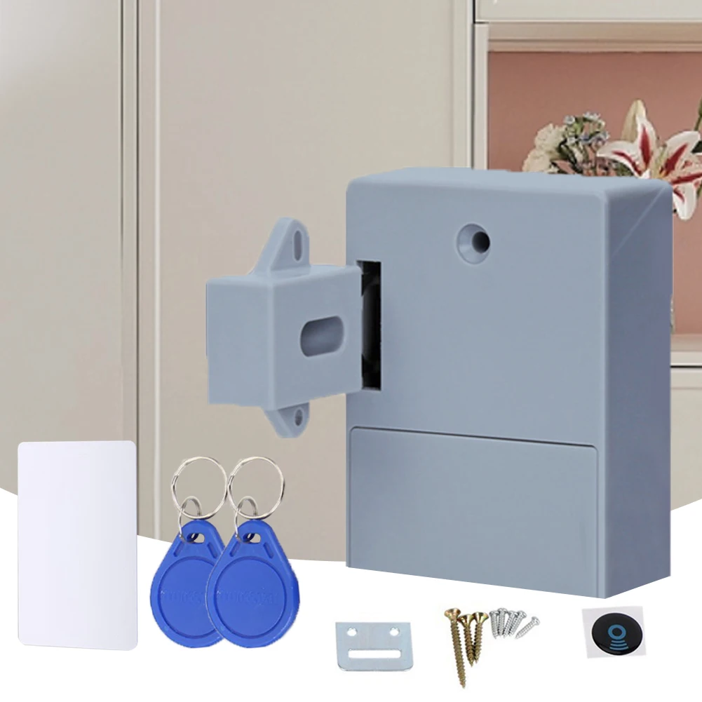 

RFID Electronic Cabinet Lock Electronic Lock with 2 Key RFID Lock Smart Sensor Hidden DIY RFID Lock for Cabinets
