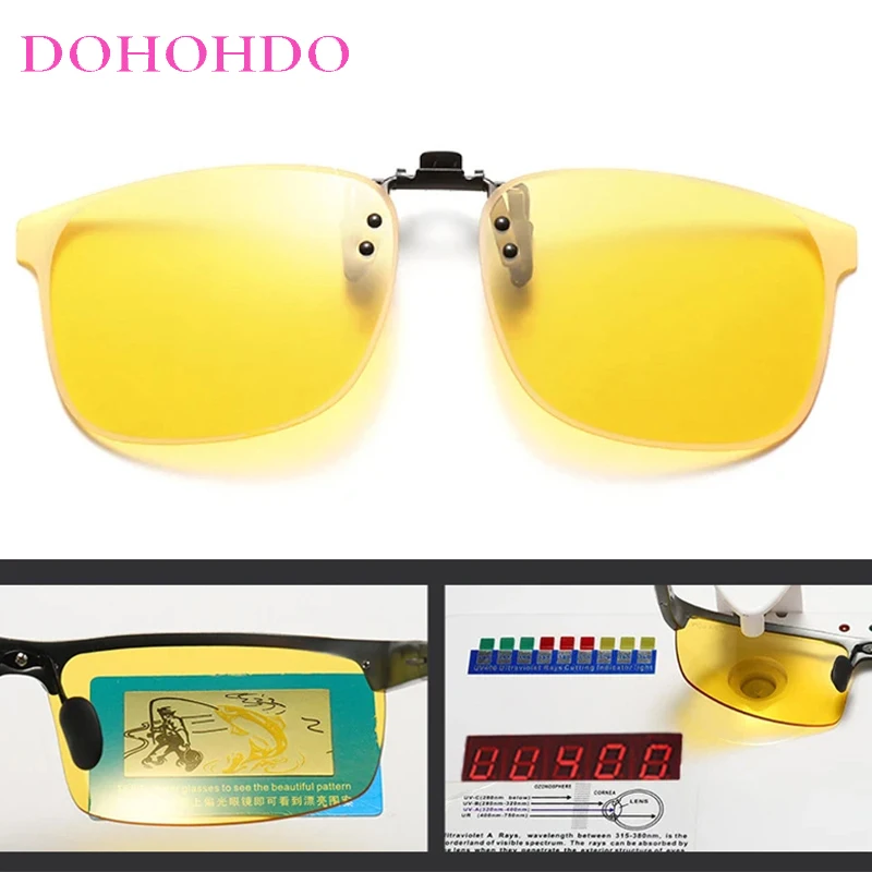 

Outdoor Sports Clip-On Sunglasses Men UV400 Classic Brand Designer Driving Eyewear Night Vision Goggles Anti-Glare Glasses Women