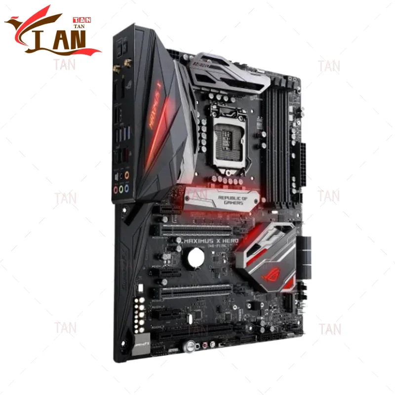 

For ROG MAXIMUS X HERO (WI-FI AC) Motherboard 64GB LGA 1151 DDR4 ATX Z370 Mainboard 100% Tested Fully Work TAN