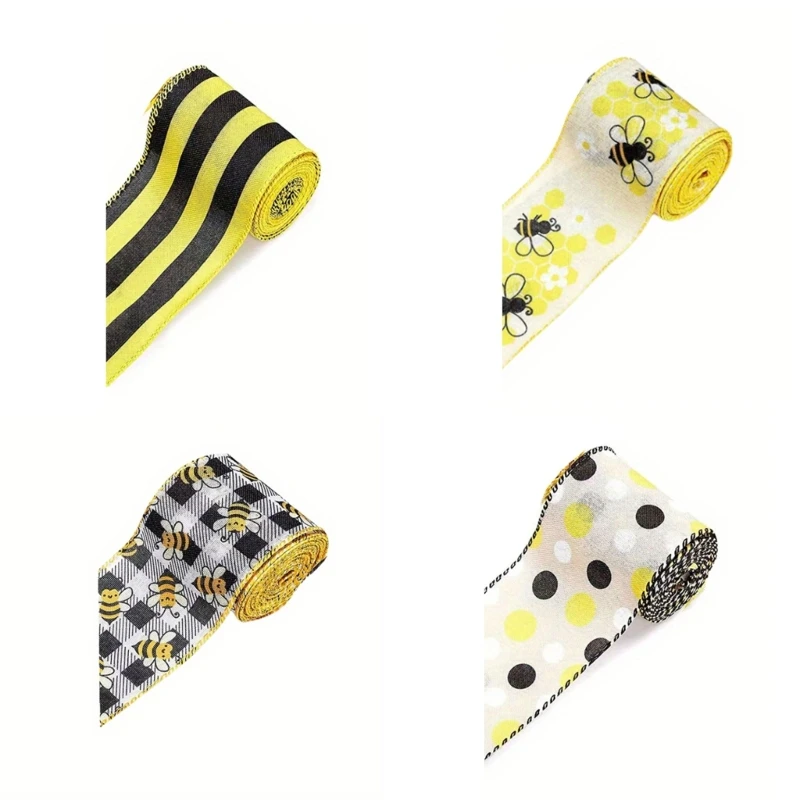 Bumblebees Ribbon 1 Roll Decorative Ribbon Ornament Flower Packagings Y9RE