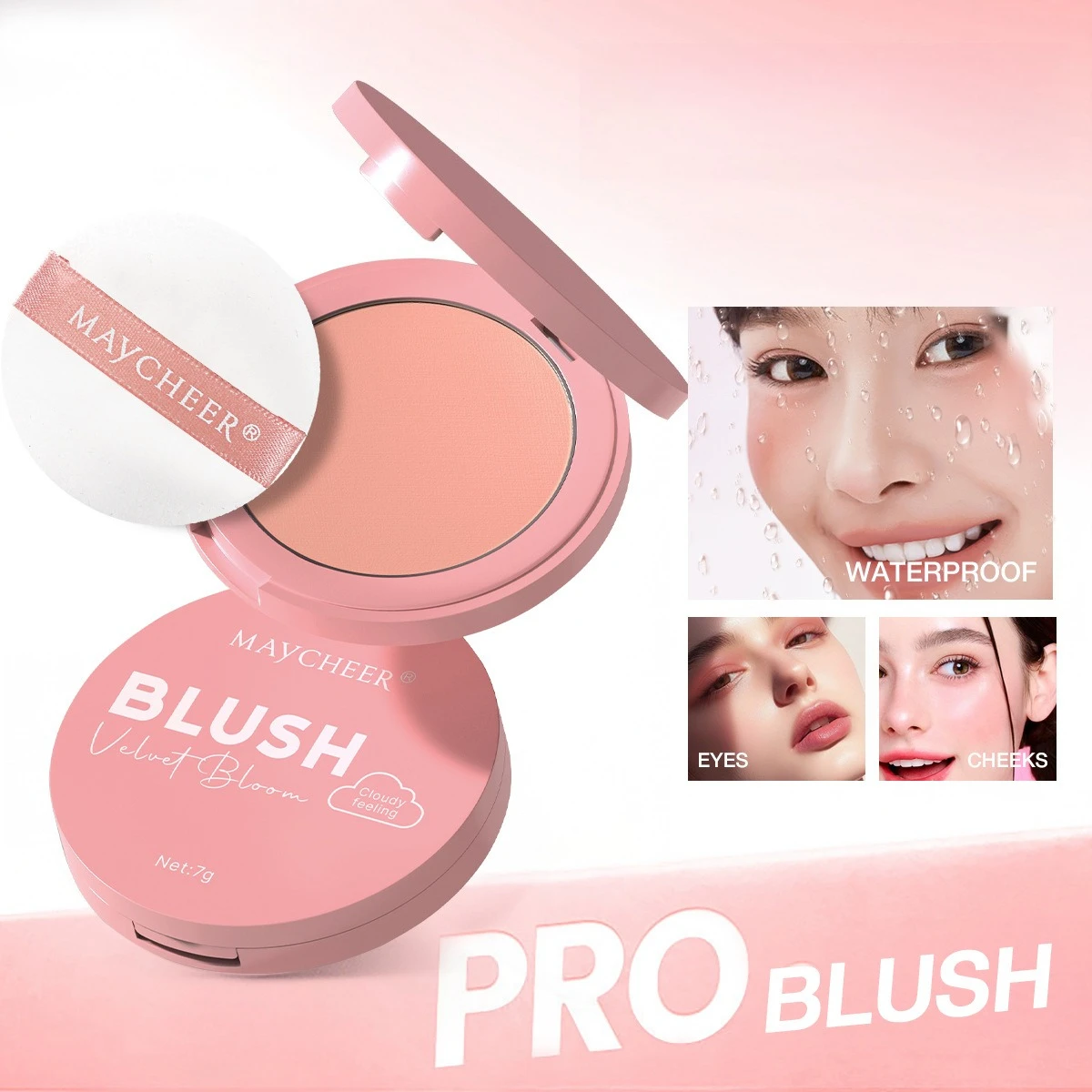 7g Soft Focus Nebbia Impostazione Polvere Trucco Controllo olio Tonalità in polvere Blush Ombretto a lunga durata, migliora la carnagione