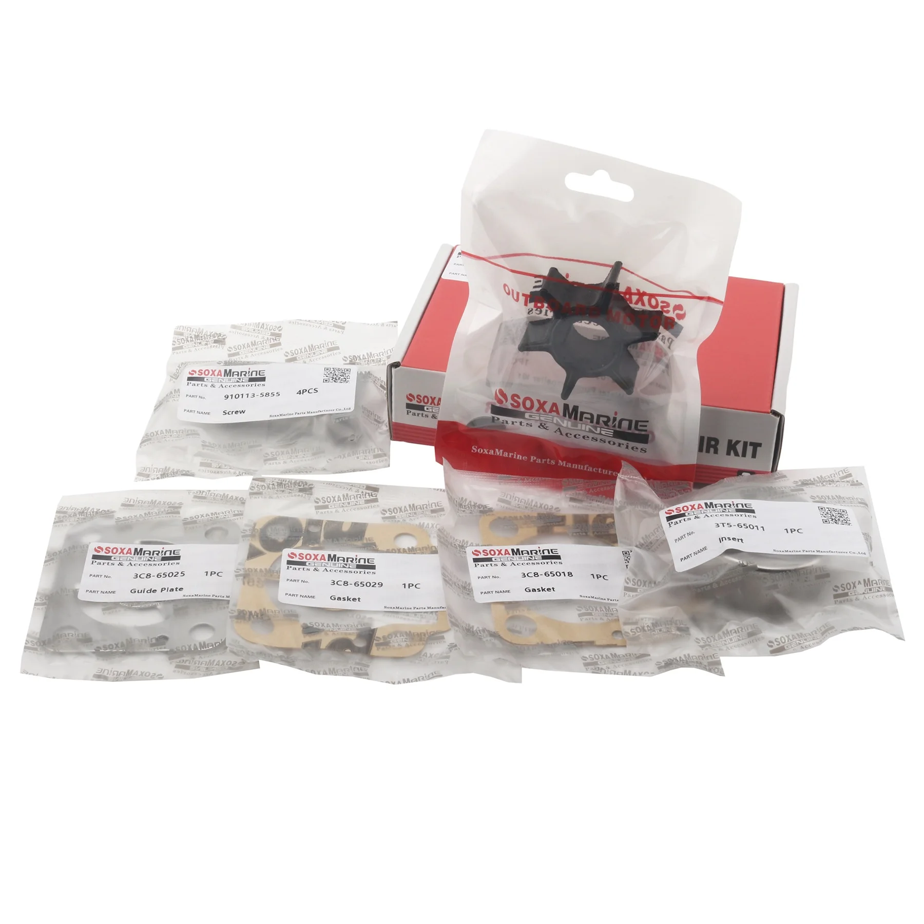 Marine Water Pump Service Kit 3C8-87322-0 Compatible with Nissan Tohatsu 40 50 HP 2-Stroke Outboard Motors Models 3C8-87322-1