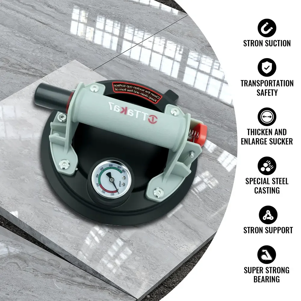 Upgrade Vacuum Suction Cup 8 Inch 250kg Carrying Capacity Heavy Strong Suction Puller for Tile Glass Floor Lifting Tools