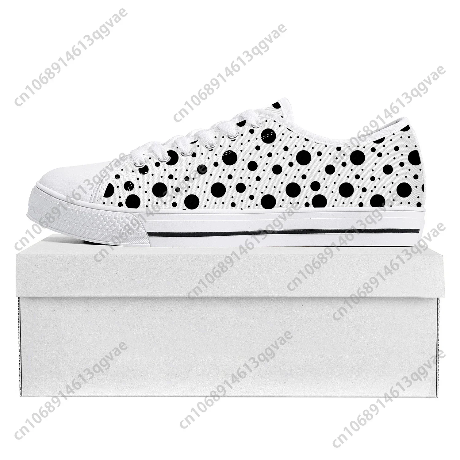 Polka Dot Pattern Design Low Top High Quality Sneakers Mens Womens Teenager Tailor-made Shoe Canvas Sneaker Casual Couple Shoes