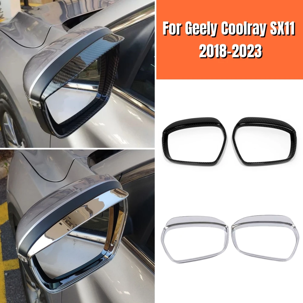 

Car Rearview mirror block rain eyebrow trim Cover decoration Accessories For Geely Coolray SX11 2018 2019 2020 2021 2022 2023