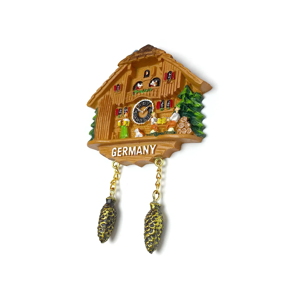 Cuckoo Clock Mouse Pendent - Decorative Fridge Magnet - Resin Material - Germany Souvenir