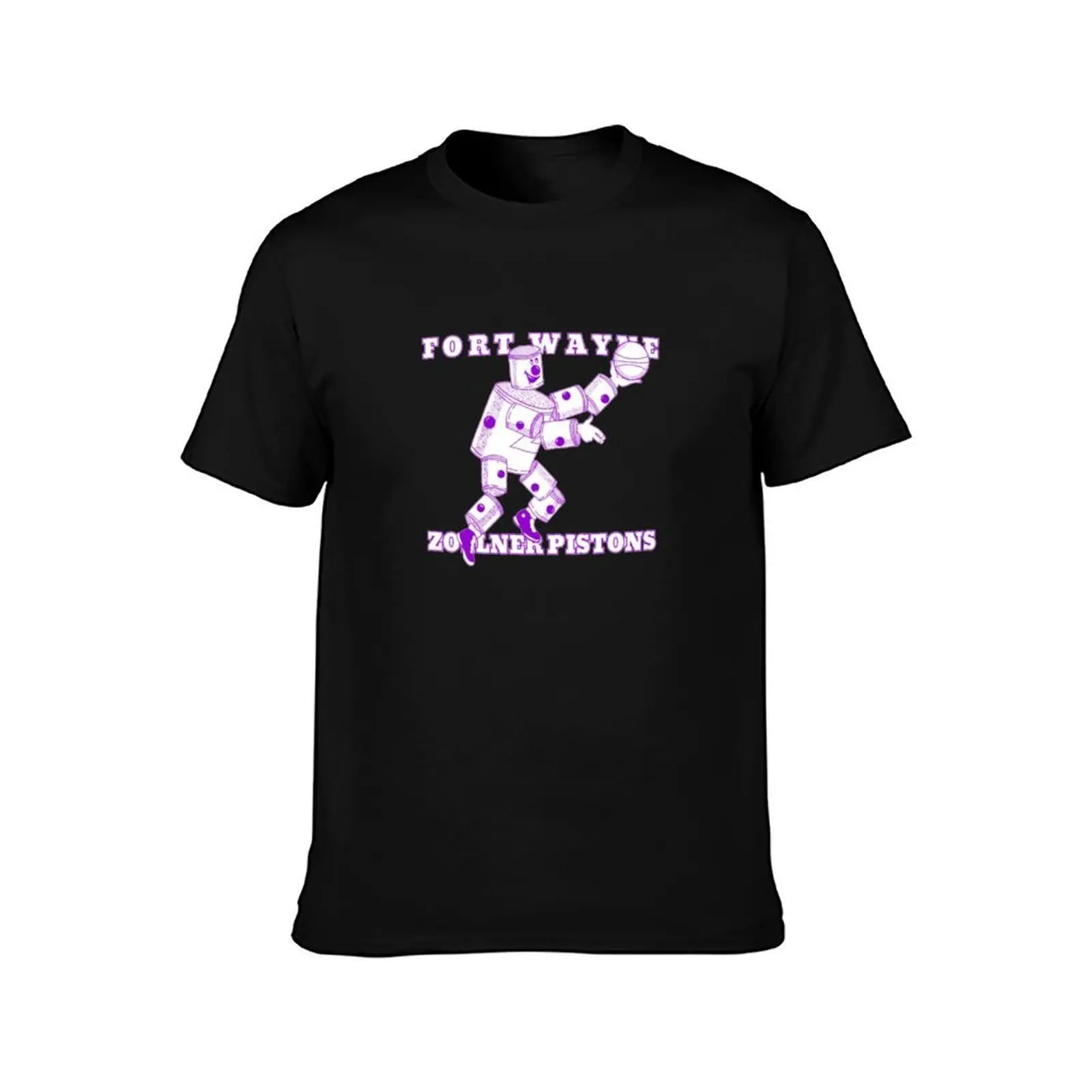Fort Wayne Zollner Pistons Vintage Logo T-Shirt Breathable Workout Short Sleeve Top T-Shirt