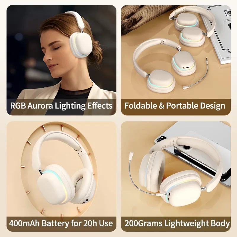 Novo SY-T3 bluetooth 5.3 fone de ouvido sem fio com hd destacável microfone estéreo alta fidelidade subwoofer música fone de ouvido com cancelamento de ruído