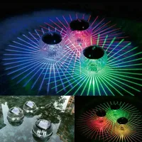 Outdoor Floating Underwater Ball Lamp Solar Powered Color Changing Swimming Pool Party Night Light For Yard Pond Garden Lamp NEW