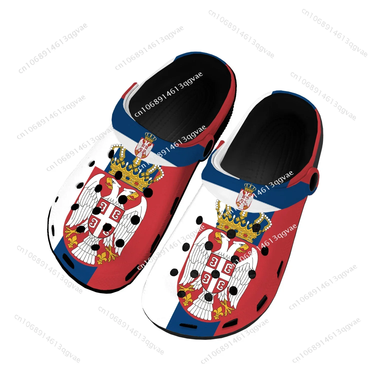 

Serbian Flag Home Clogs Custom Water Shoes Mens Womens Teenager Serbia Shoe Garden Clog Breathable Beach Hole Slippers