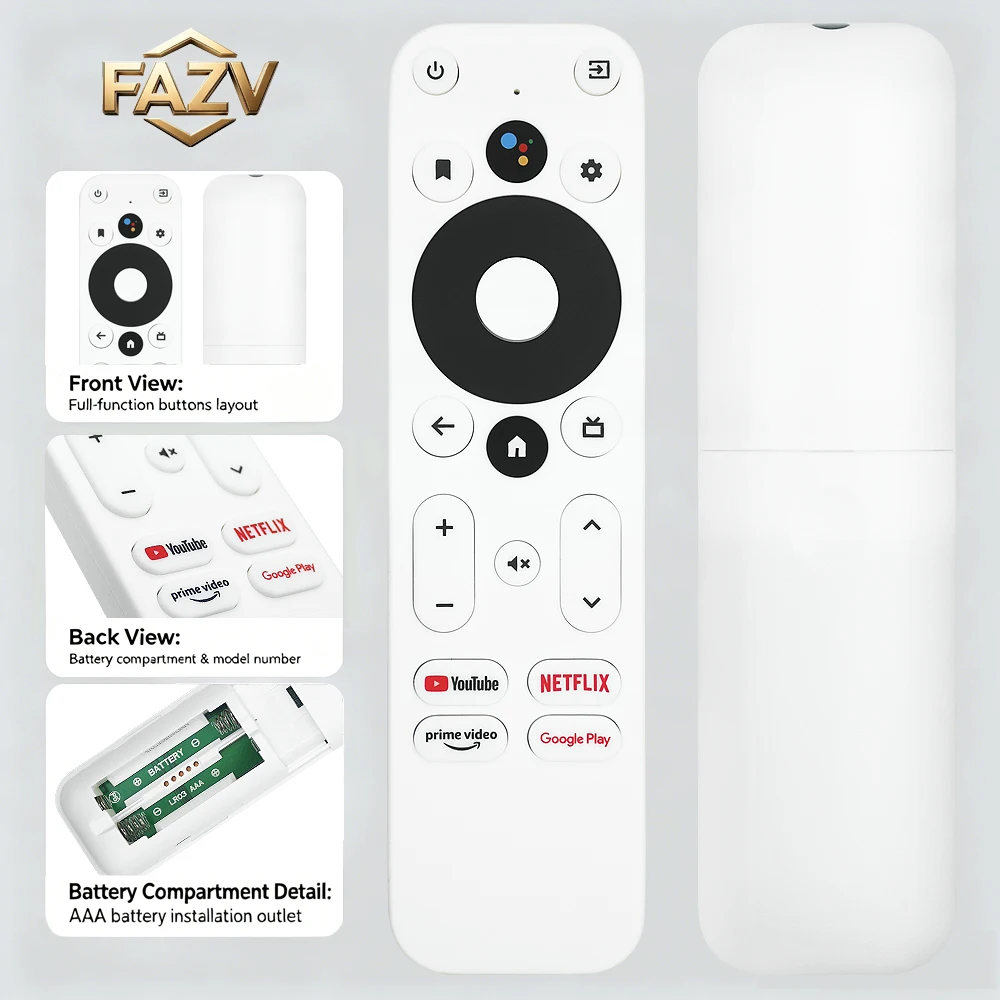 FAZV Voice Remote Control for Mecool KM7 KM2+ KM1 KM6 KM3 Google Certified Android TV Box
