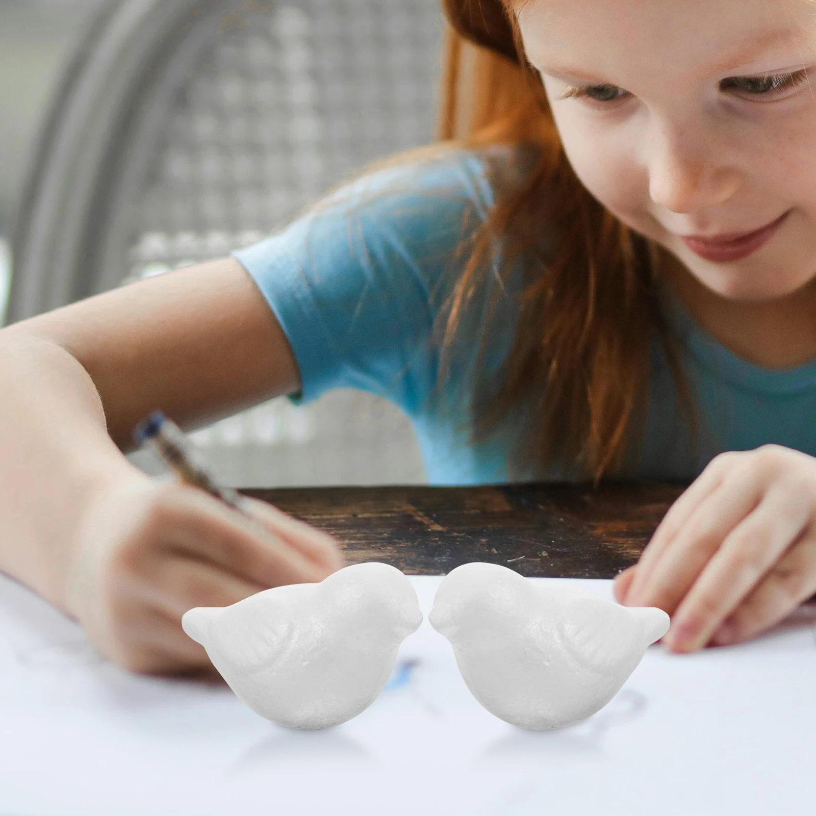 

10pcs Foam Bird Shapes DIY Kids Craft Toys Safe Durable Painting Decorative Balls for Party Favors Birthday Games