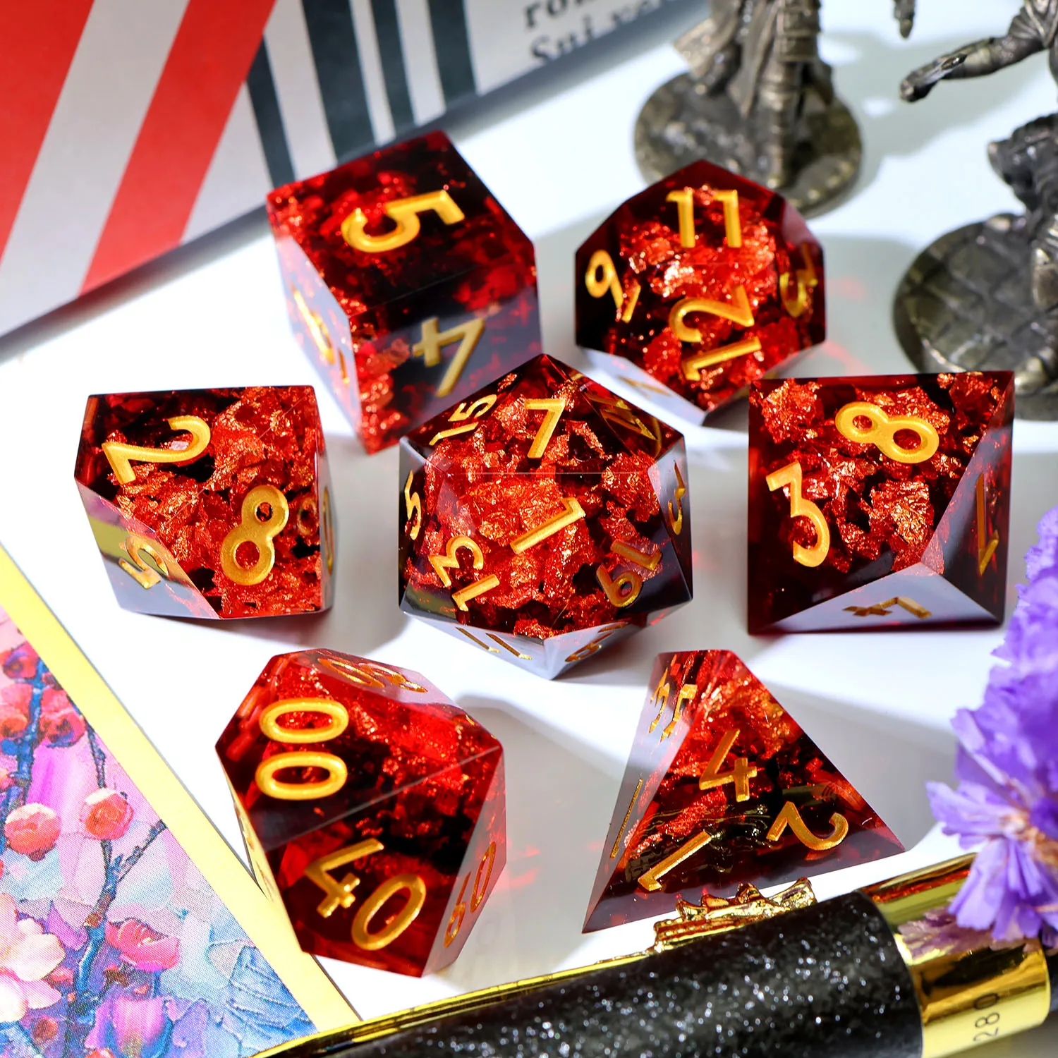 مجموعة نرد متعددة الأوجه مصنوع - مراجعة Board Game Dungeons And Dragons وسعره