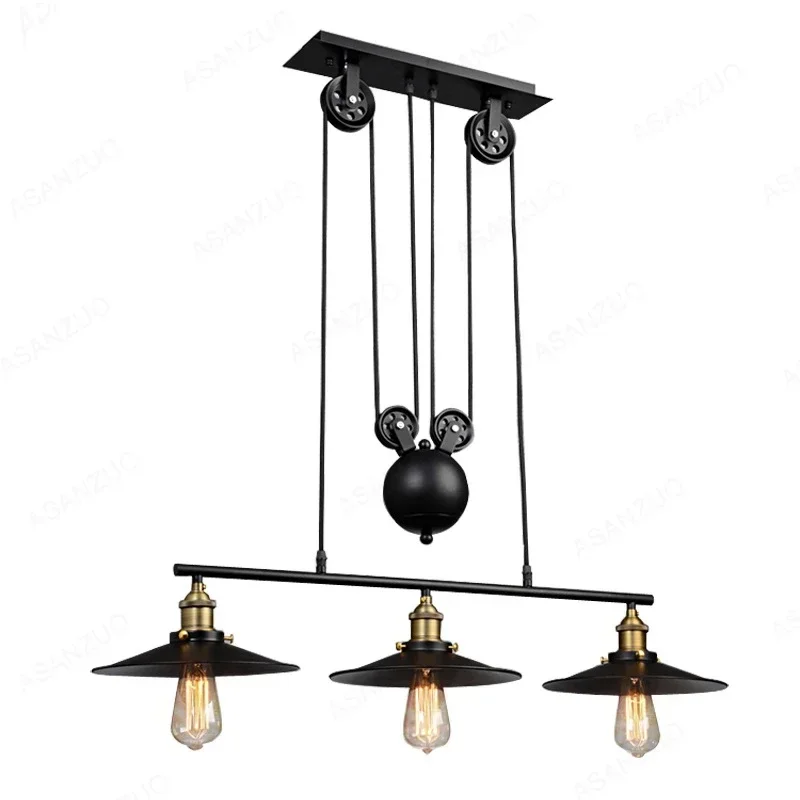 Retro Creative Industrial Wind Lamps Vintage Pendant Lights American Bar Pendant Lamps European-style Living Room Restaurant Bar