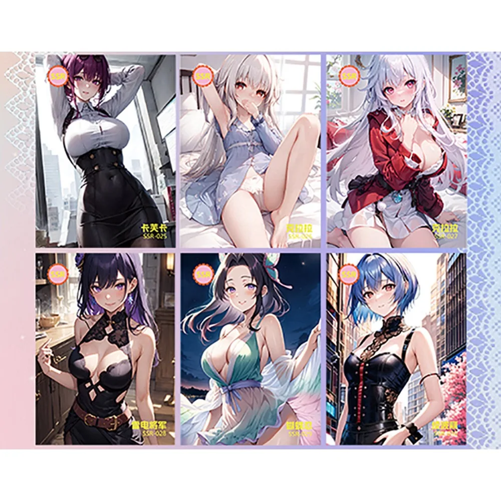 Komplettes Set atember aubende Mรคdchen Gรถttin Geschichte Sammlung Karten Kamisato Ayaka Beelzebul niedlichen q Version speziell geformte Karten